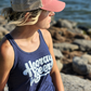 Let's celebrate Beer with this women's "Hooray for Beer" flowy racerback tank top. Hand printed in Canada.
